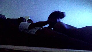 She sucks her man's big black cock sloppy