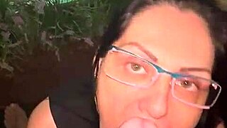 Deusa sucks hard cock and enjoys balls