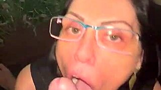 Deusa sucks hard cock and enjoys balls