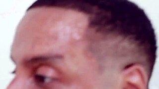 Three black guys fuck hard in bathroom