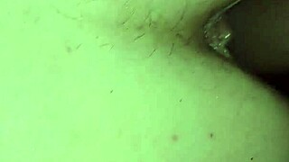 Chubby babe uses dildo on fat ass