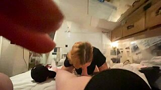 Blonde Fucked by Machine While Sucking Huge Cock!