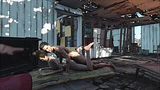 brunette gets fucked in fo4 sanctuary hentai game scene.