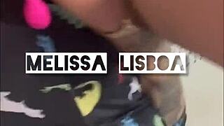 Melissa Lisboa flaunts and takes creamy anal finish.