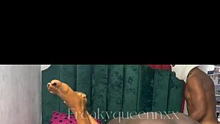 A wild foursome with ebony anitawetpussy, banging hard in hardcore gangbang.