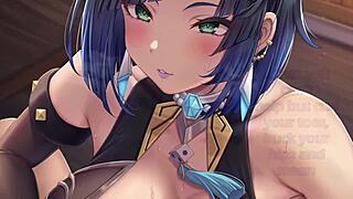 Yelan guides you through thrilling edging in hentai joi