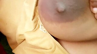 The booby baby plays with her big boobs in a fun story