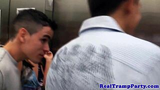 She's a real cumswallower in this amateur orgy