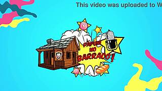 Martina Oliveira shows natural tits in see through outfit.