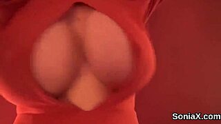 british milf lady sonia shows off huge melons at wedding