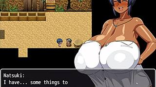 Tanned Natsuki in hentai game ep 3, naked bath feels amazing 😍