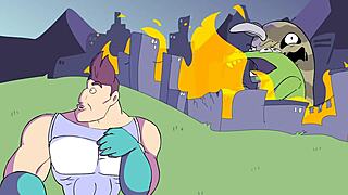 powertrip with clothes ripped