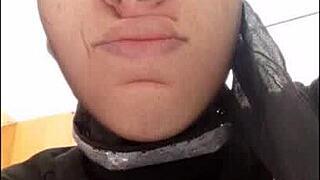 With stockings on my face, I look like a pig with a funny nose