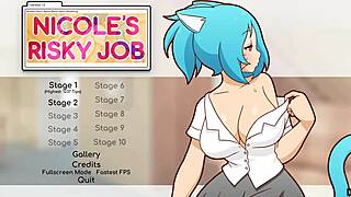 nicole's hentai game ep 2 shows her fondling tits for customers