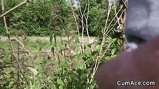 Watch this peculiar centerfold suck and get cum on her face in POV?