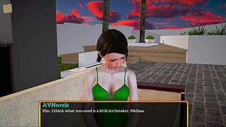 My new family 315 - a game episode with redhead character and small tits.