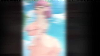 Lacey from Pokemon hentai gets cum all over