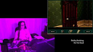 Blackmoor manor play through part 3 with naked brunette and big natural tits