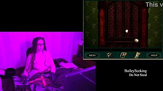 Blackmoor manor play through part 3 with naked brunette and big natural tits
