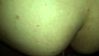 The nice WHITE ASS is featured prominently in this video scene.