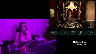 Blackmoor manor play through part 3 with naked brunette and big natural tits