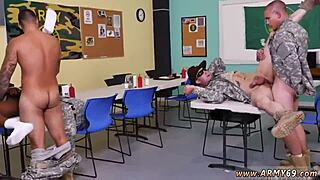 In this gay sex scene, japanese military guys follow the drill sergeant's orders