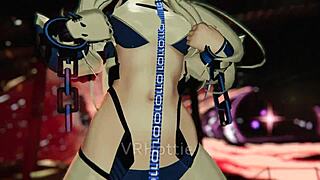 In VRChat, the cyber babe teases with a lap dance before a wild space fuck.