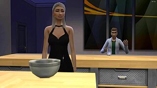 Stepson fucks stepmother with monster futanari cock, leaving her pregnant on new years eve in 3d anime hentai