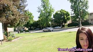 Real amateur teen riding cock hard outdoors! 😜