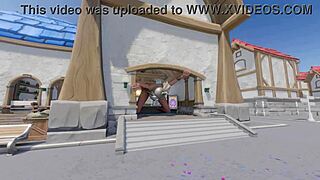 Mercy grows huge in crossdressing hentai adventure