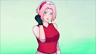 Sakura in cosplay gives extreme anal instructions