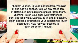 stockings threeway with amateurs getting cummed on 😏