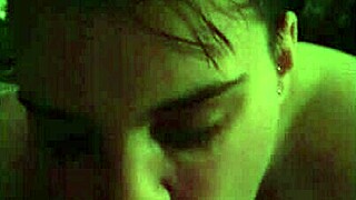 luna's giving a blowjob with her pierced nipples