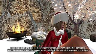 young wife of santa claus gets wild with elves. they’re banging hard in a holiday threesome.