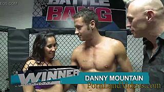 hot brunette isis love battles with group winner