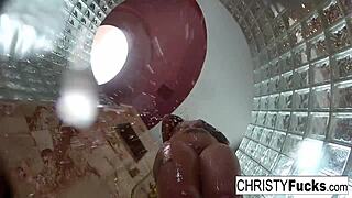 Wow! Christy, Dahlia, Ivan in Steamy Shower Fun!