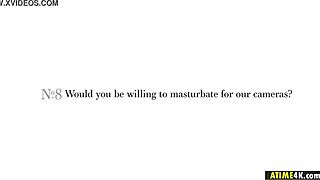 Black goddess jenna foxx, brunette with short hair, masturbates her trimmed pussy and natural tits solo