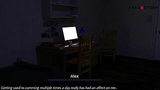 Dreams of Desire: Jenna playfully teases Alex's excitement in front of his landlady.