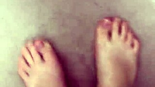 I take off my nylon and take a shower!