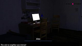 Dreams of Desire: Jenna playfully teases Alex's excitement in front of his landlady.