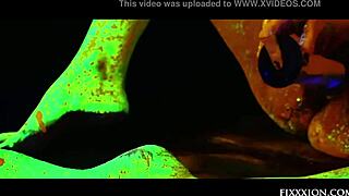 Glow in the dark goddess says, 'Masturbate with me'