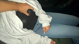 Perverted Couple Starts In Car During Night Drive