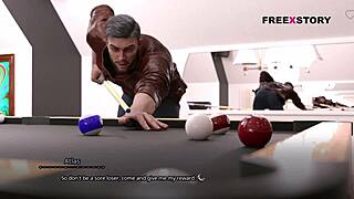 Atlas and Leyala play billiards for rewards