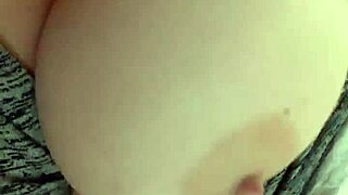 Feeling the joy of playing with my wife's amazing natural tits.