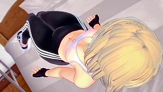 Hey Gwen, wanna lick a cock after your sweaty workout?