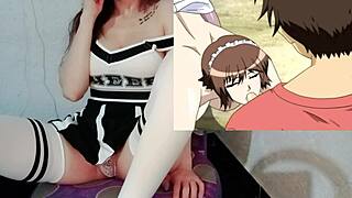 Man fucks the beautiful wife of his painting teacher in hentai episode 1