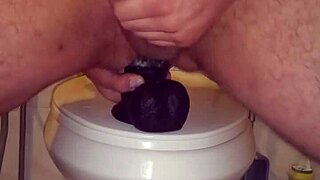 Having fun with two huge dildos in my ass! 😏