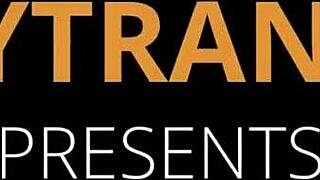 Ebony trans Evelliny Moura strokes her massive cock solo with toys.