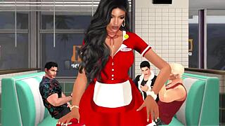 Anime Hentai Gangbang in Doggystyle on Streets with Cum