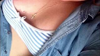 Sexy white teen with big tits